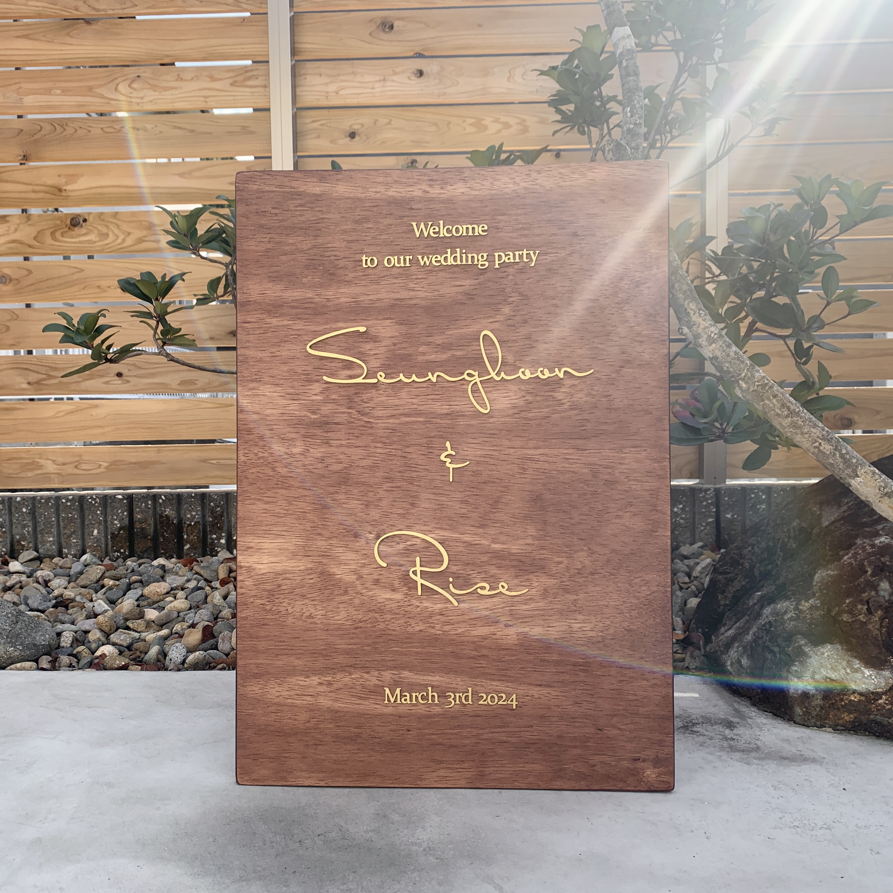 Ａ3サイズ＊カラー選べます木のウェルカムボード＊シンプル＊縦＊ウェディング