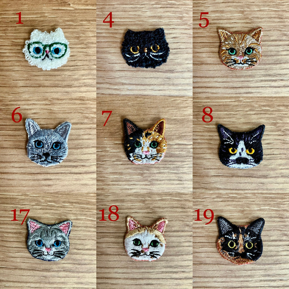 猫さん刺繍晴れやかパステルブルーの泉州ハンカチタオル 13枚目の画像