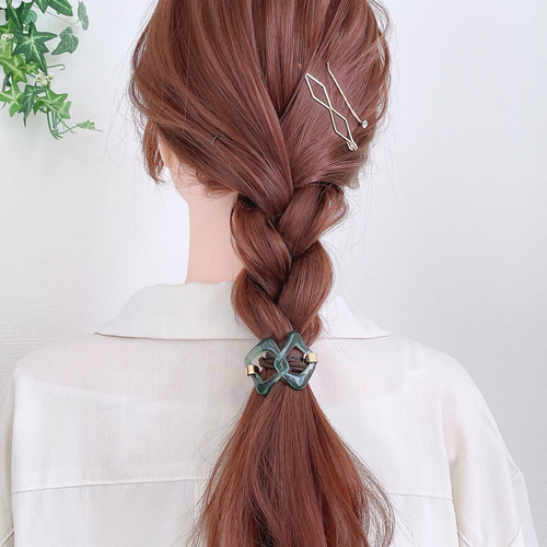 ♥️100 アクリル チェーン ヘアゴム / べっ甲 ヘアアクセサリー