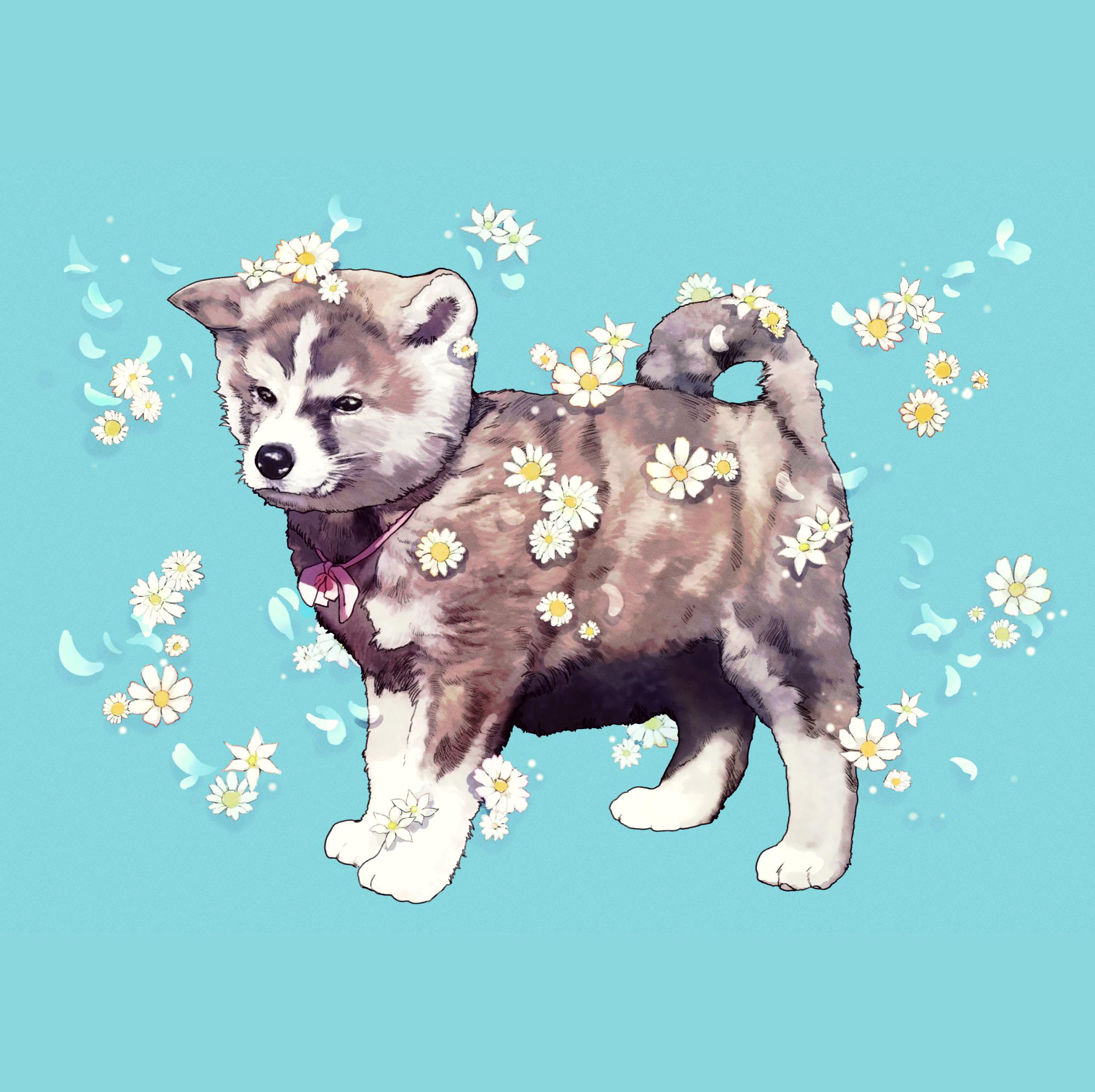 【ペット画ミニサイズ】オーダー制作　犬　猫　動物　イラスト 5a6f6098b54dfbfb867749b60be60e