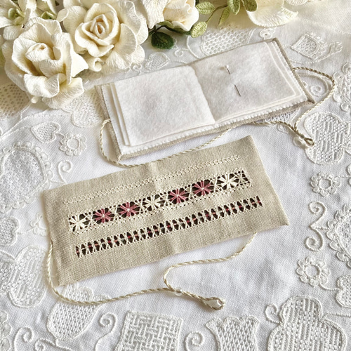 フランスアンティーク・ モノグラムシーツ/“RC”ドロンワーク/白糸刺繍 フランスアンティーク・ モノグラムシーツ/“RC”ドロンワーク