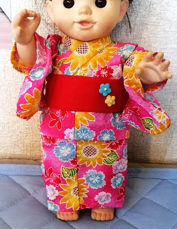ぽぽちゃん　服　ひまわり ぽぽちゃん☆浴衣（ひまわり） その他人形 よねごんばぁば 通販