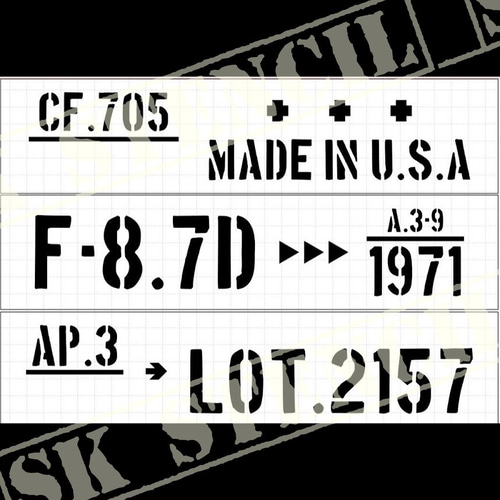 ステンシルシート 【N-146】 その他素材 ⚠プロフ必読⚠SK STENCIL 