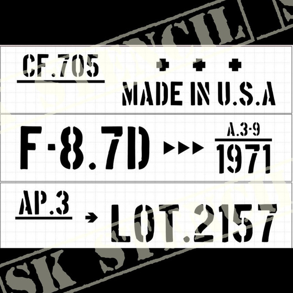 ステンシルシート 【N-146】 その他素材 ⚠プロフ必読⚠SK STENCIL 