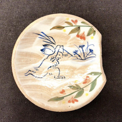 【清水焼】鳥獣戯画　豆皿箸置き5客セット 4枚目の画像