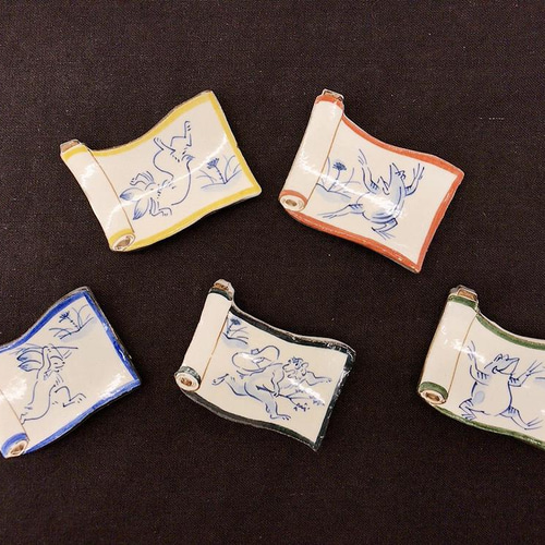 清水焼】鳥獣戯画 巻物箸置き5客 セット 箸・箸置き あかね屋 通販