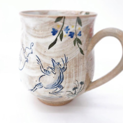 【清水焼】鳥獣戯画　マグカップ 3枚目の画像