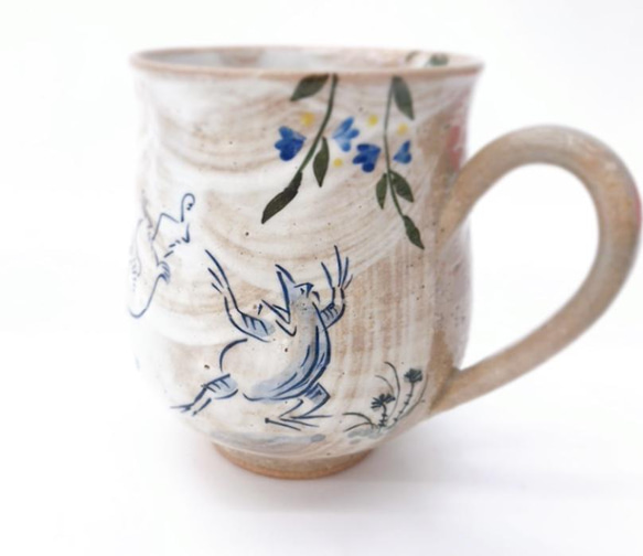 【清水焼】鳥獣戯画　マグカップ 3枚目の画像