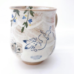 【清水焼】鳥獣戯画　マグカップ 2枚目の画像