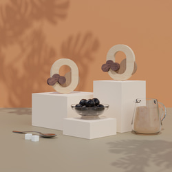 珍珠奶茶 - 實木製耳環 / 飲料系列飾品 (耳針、耳夾款) 第4張的照片