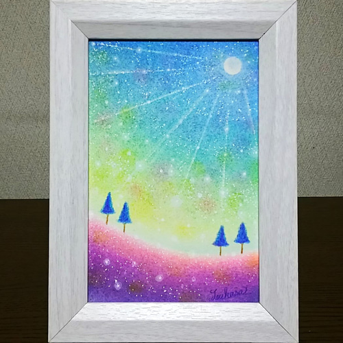 パステルアート 静かで幻想的な夕暮れ パステル画原画 絵画 T's パステルアート 静かで幻想的な夕暮れ パステル画原画 絵画 T's