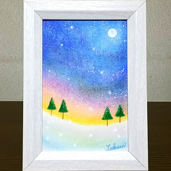韓国ブランド通販サイト パステル画原画 星月夜から暁へ パステルアート 絵画 Arts T's 絵画