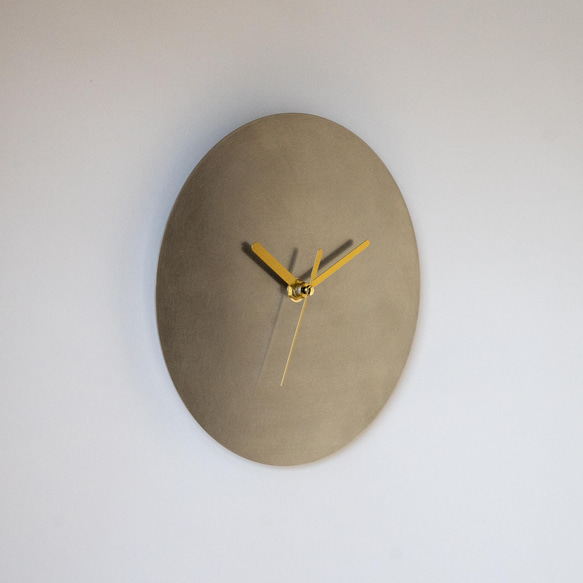 【受注製作】壁掛け時計−タイプ1/ステンレス　minimal clock <DISK-type1> / stainles 4枚目の画像
