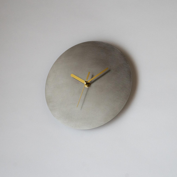 【受注製作】壁掛け時計−タイプ1/ステンレス　minimal clock <DISK-type1> / stainles 9枚目の画像