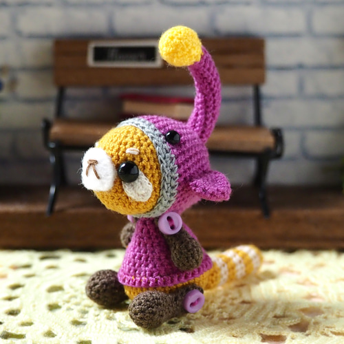 あんず菜菜の花ちゃんーー動物キャラクターのあみぐるみ8体セット ハマナカ ニュアンスカラーのうさちゃんあみぐるみ付属品セット