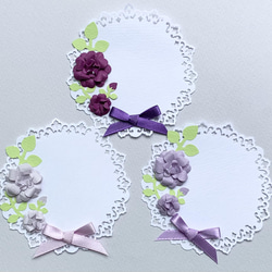 バラのメッセージカード(紫系) 1枚目の画像