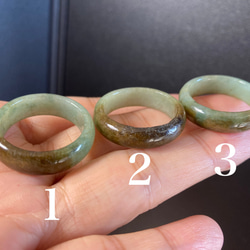 RG23-109 美品 23.0号 ミャンマー産 天然 本翡翠 リング 指輪 硬玉 くりぬき 誕生石 2枚目の画像