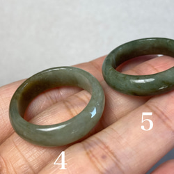 RG23-109 美品 23.0号 ミャンマー産 天然 本翡翠 リング 指輪 硬玉 くりぬき 誕生石 5枚目の画像