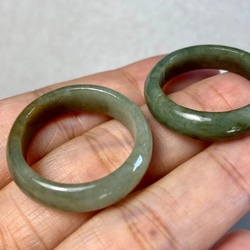 RG23-109 美品 23.0号 ミャンマー産 天然 本翡翠 リング 指輪 硬玉 くりぬき 誕生石 16枚目の画像