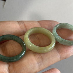 RG23-110 美品 19.5号 ミャンマー産 天然 本翡翠 リング 指輪 硬玉 くりぬき 誕生石 6枚目の画像