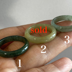 RG23-110 美品 19.5号 ミャンマー産 天然 本翡翠 リング 指輪 硬玉 くりぬき 誕生石 8枚目の画像