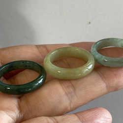 RG23-110 美品 19.5号 ミャンマー産 天然 本翡翠 リング 指輪 硬玉 くりぬき 誕生石 7枚目の画像