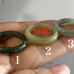 RG23-110 美品 19.5号 ミャンマー産 天然 本翡翠 リング 指輪 硬玉 くりぬき 誕生石 2枚目の画像