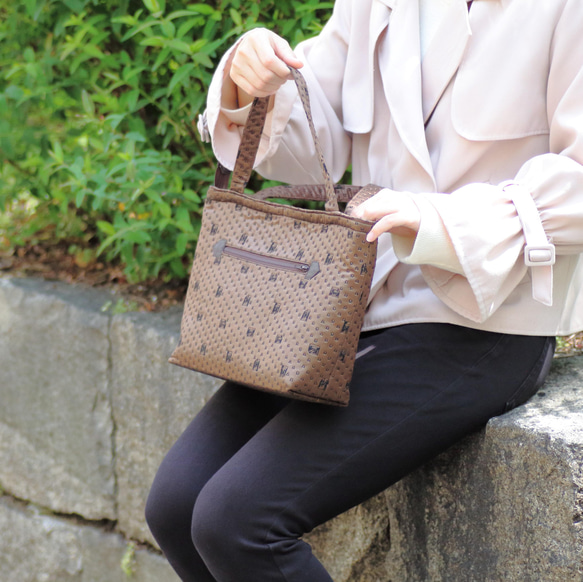 チョコレートブラウン色がかわいい◎お出かけハンドバッグ 4枚目の画像