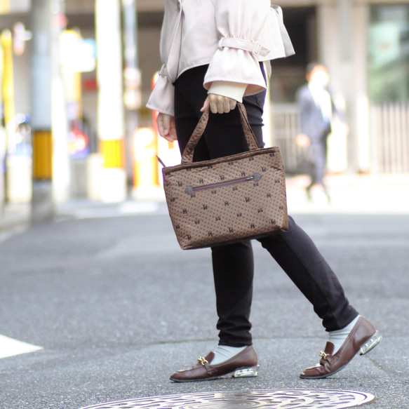 チョコレートブラウン色がかわいい◎お出かけハンドバッグ 10枚目の画像
