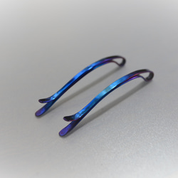 2個セット・チタン製ヘアピン・ディープブルー・Titanium hairpin・受注生産 2枚目の画像