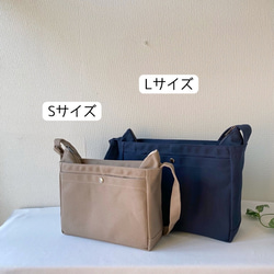 【全15色】「箱型ショルダーバッグ」Lサイズ／倉敷帆布8号【受注制作】 10枚目の画像