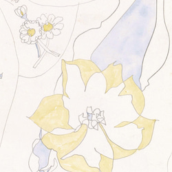 【NO.140】パステルカラーの花柄アートポスター☆ナチュラルインテリアフラワー手書きハガキA4A3A2A1B4B3B2 3枚目の画像