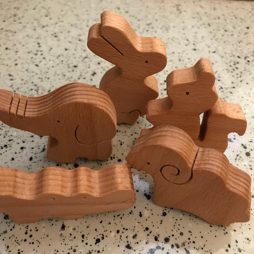 再販8 動物組み木パズル(D) おもちゃ・人形 N＆N(next to nature