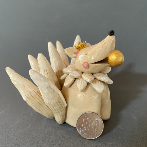 限定3】九尾キツネの置き物 九尾狐 きつね 瑞獣 その他置物 TARACO