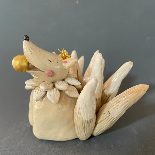 限定3】九尾キツネの置き物 九尾狐 きつね 瑞獣 その他置物 TARACO