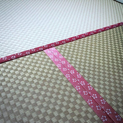 オリジナル畳縁「たたみへり」　梅の花『限定色』桃色　4m 7枚目の画像