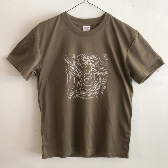 等高線柄山Tシャツ（化繊） 6枚目の画像