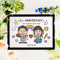 似顔絵 結婚記念日・２名 5枚目の画像