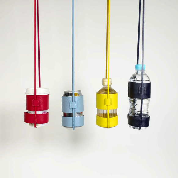 キャンプ]首に掛けられる本革ドリンクホルダー その他ケース Z-chan