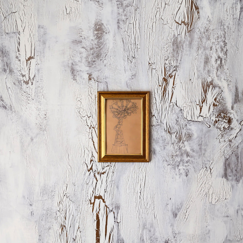 12×16㎝「見知らぬ風景」油彩画・原画・額装・壁掛け・独立スタンド付き 12×16㎝「見知らぬ風景」油彩画・原画・額装・壁掛け・独立