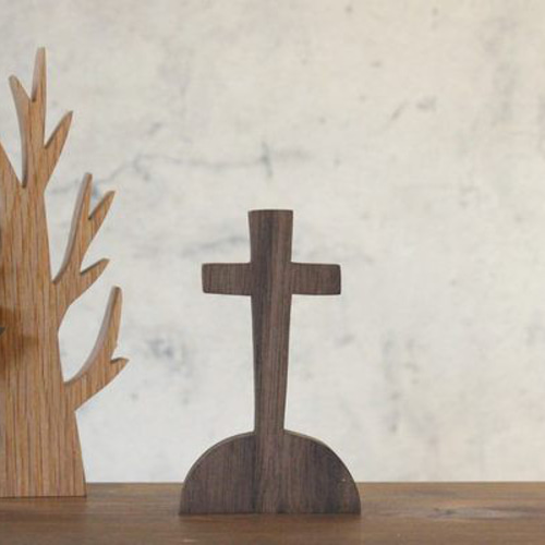 お墓 Aタイプ｜ハロウィン 置物 オブジェ 木製 雑貨 無垢材 十字架