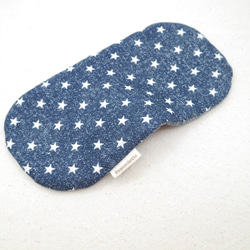 ふわもこハンカチ｜デニム星柄-Denim Stars-｜S・10×20cm｜8重ガーゼハンカチ｜ギフト｜誕生日｜贈り物 6枚目の画像