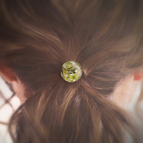 ペリドット入り～*あめ玉ヘアゴムmarry.c's handmadeaccessory