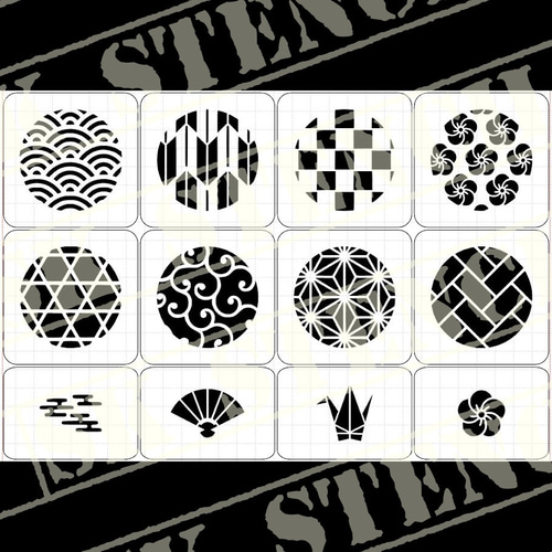 ステンシルシート 【S-232】 その他素材 ⚠プロフ必読⚠SK STENCIL 