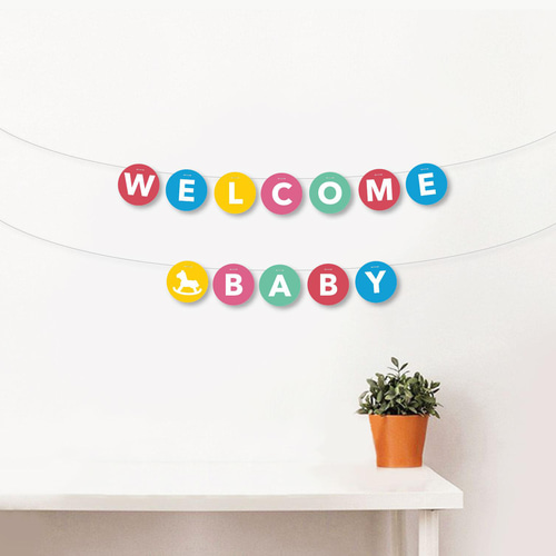 ベビーシャワーガーランド-ウェルカムベビー- ガーランド A.GO 通販