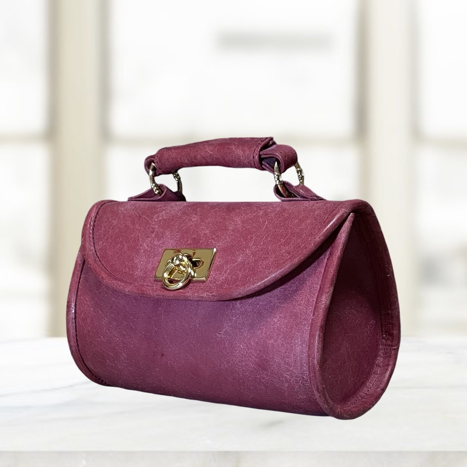 ★東京発★ころんとしたミニバッグ　イタリアレザー 98