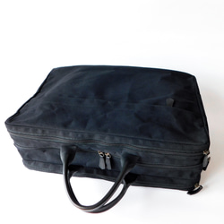 帆布トランク(BR4#ブラック)｜防水パラフィン帆布｜旅行鞄 7枚目の画像