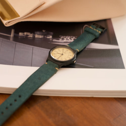 好きな色でオリジナルアレンジ　腕時計チープカシオ　チプカシ　本革ヌメ革ベルト　casio 15枚目の画像