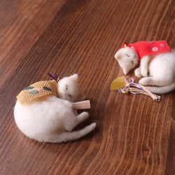 木(黄緑)4本セット ☆ 羊毛フェルト ☆ バラ売り可 羊毛フェルト