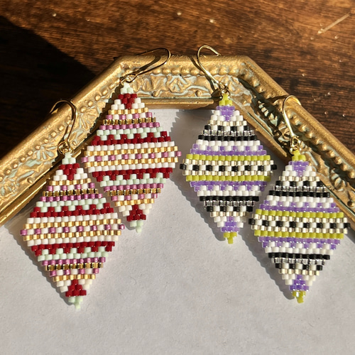 ヴィンテージ　QT社製　ネイティブアメリカン　ハート　スタンプワーク　ピアス ヴィンテージ QT社製 ネイティブアメリカン ハート スタンプ